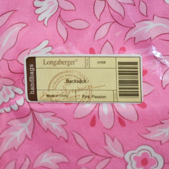 Longaberger Pink Passion Backsack - Picture 3 of 4
